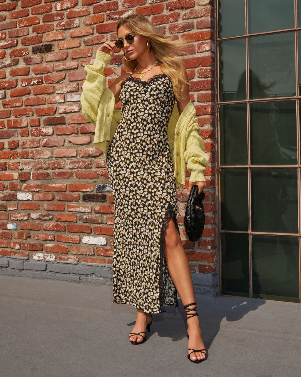 Give Flowers Çiçek Desenli Midi Elbise