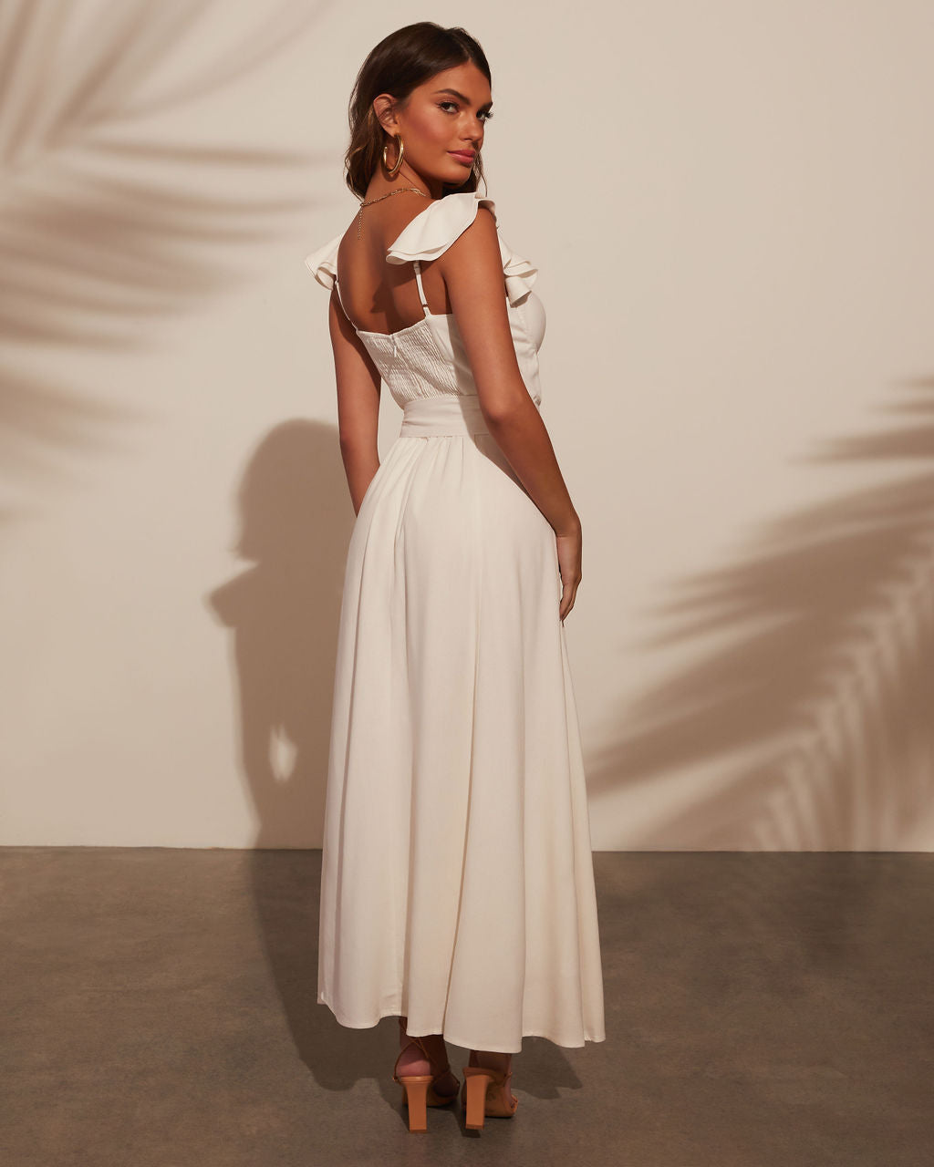 Perfect Date Pamuklu Beli Bağlamalı Midi Elbise