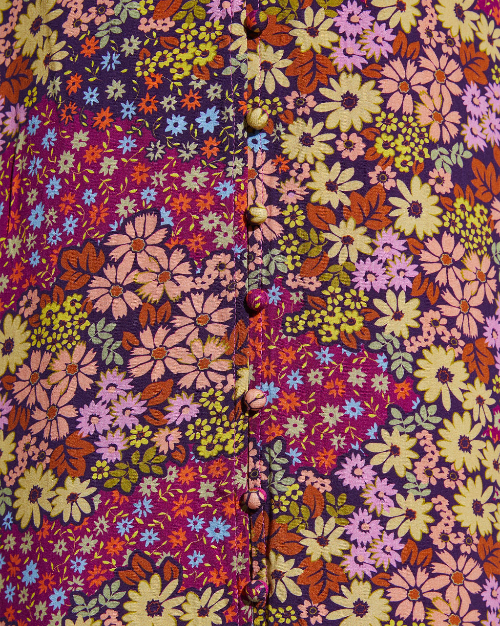 Poise Uzun Kollu Çiçek Anvelop Midi Elbise