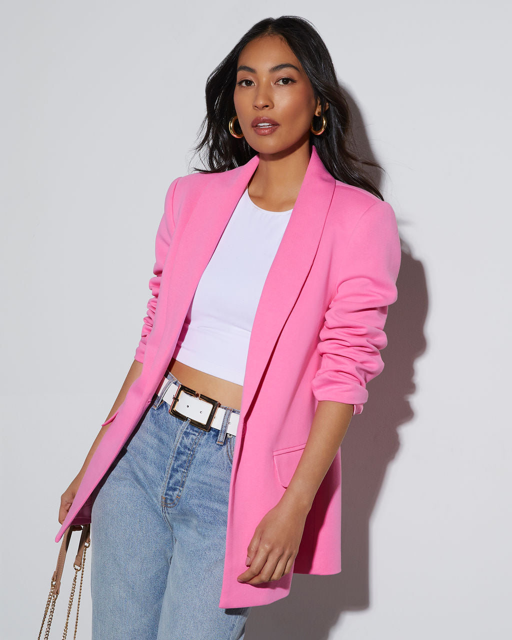 Beaming Cotton Pocketed Blazer