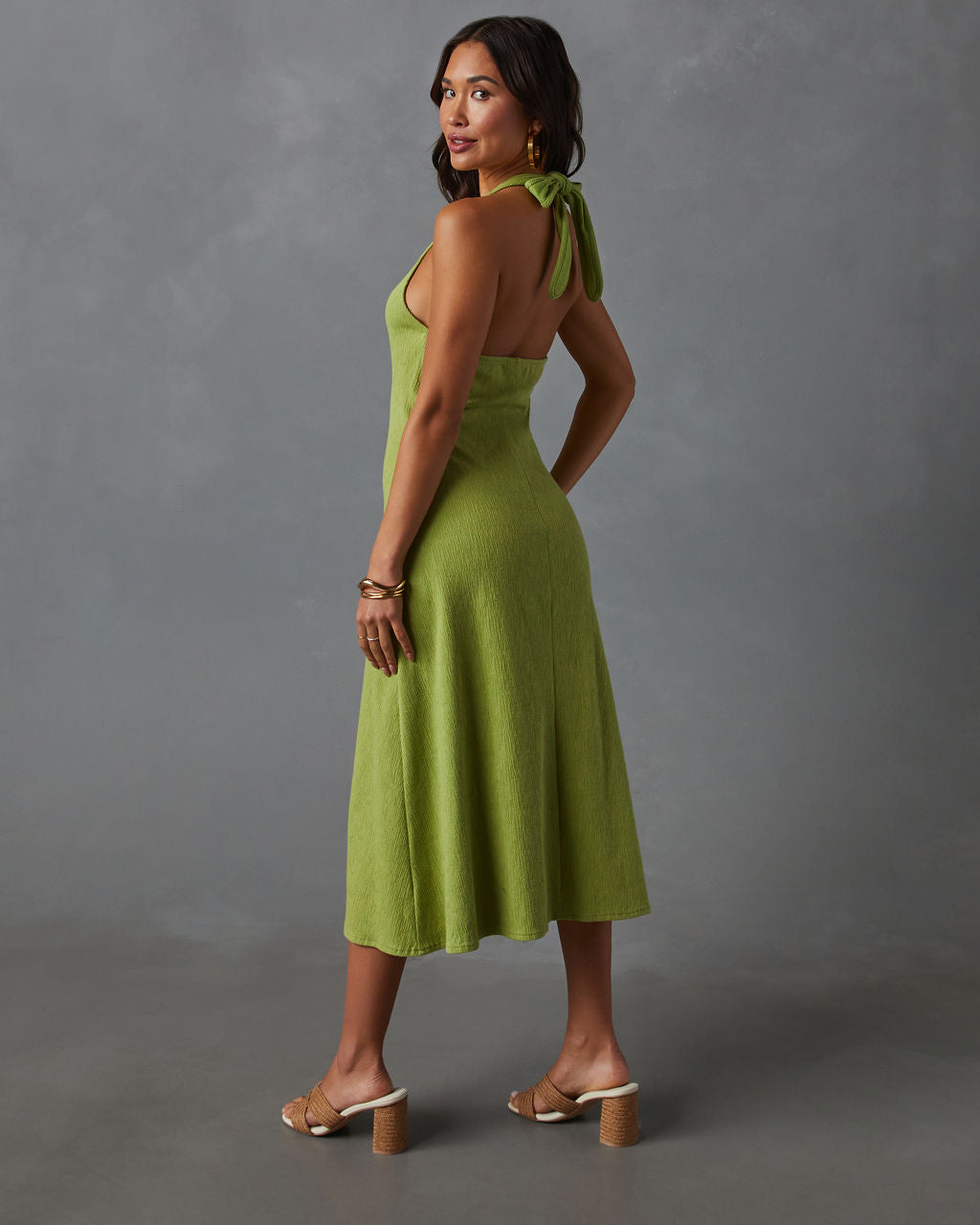 Vivienne Halter Düğmeli Midi Elbise