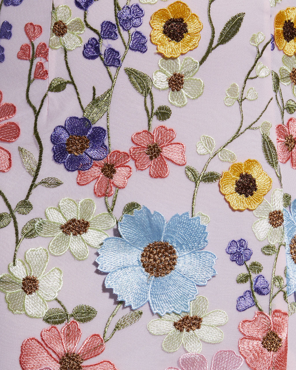 Cassie Straplez Çiçek İşlemeli Midi Elbise