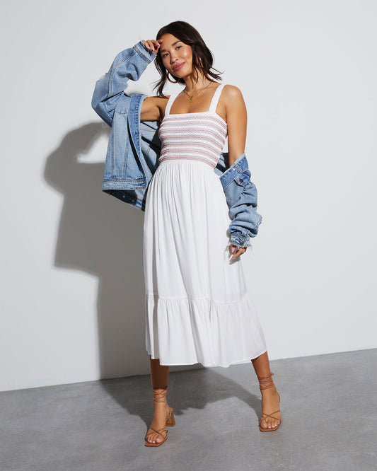 Simply Darling Kare Yaka Midi Elbise