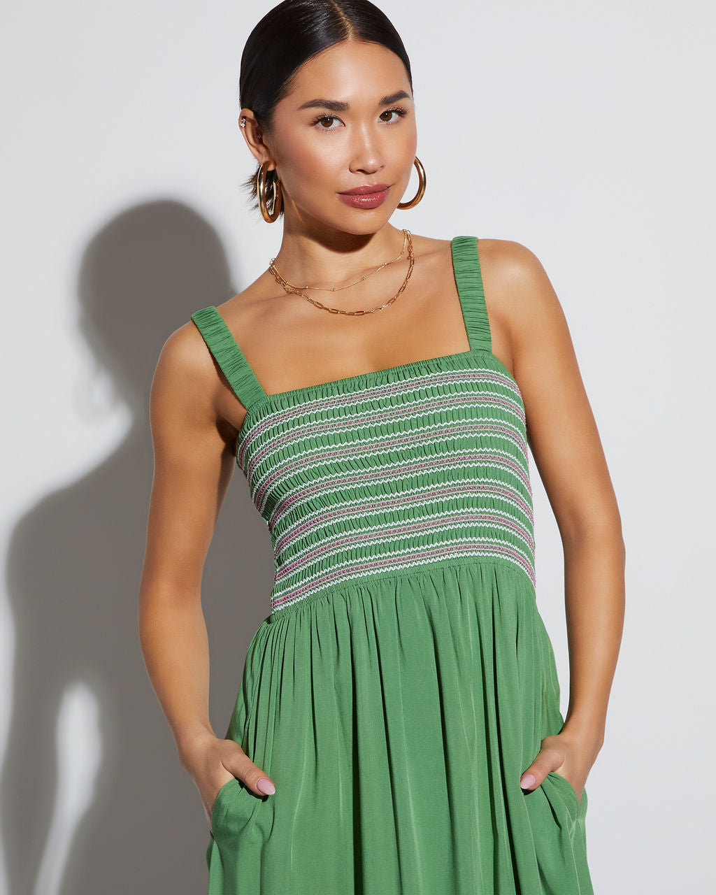 Simply Darling Kare Yaka Midi Elbise