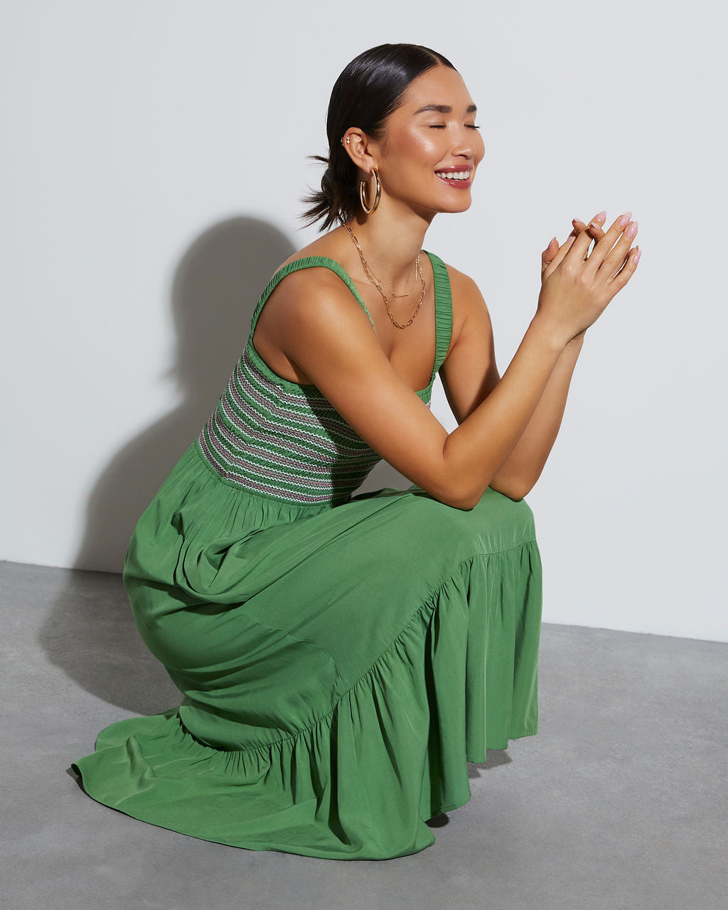 Simply Darling Kare Yaka Midi Elbise