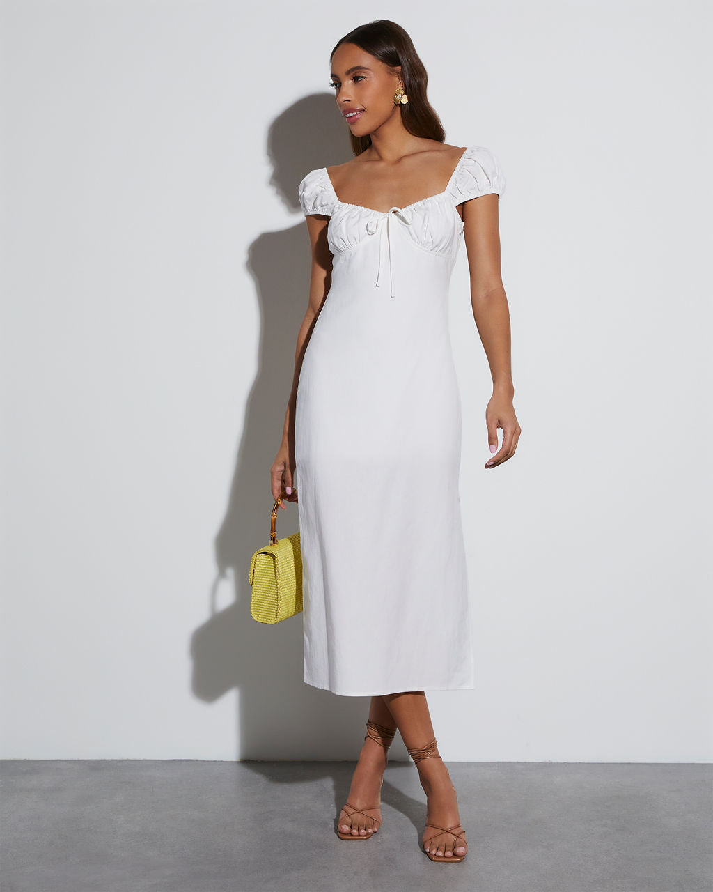 Bridal Bliss Sweetheart Midi Elbise