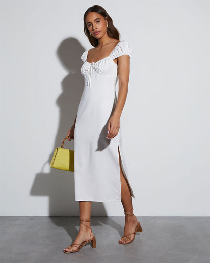 Bridal Bliss Sweetheart Midi Elbise