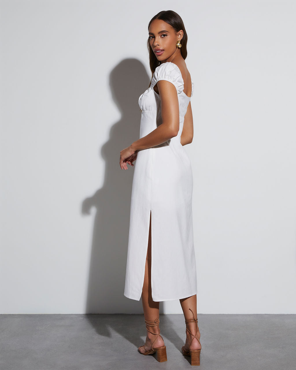 Bridal Bliss Sweetheart Midi Elbise