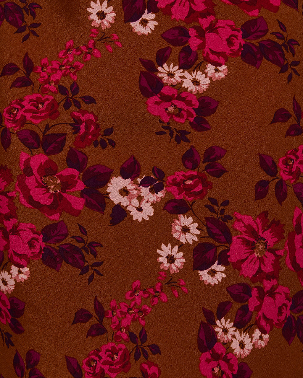 Altın Kır Çiçek Midi Elbise