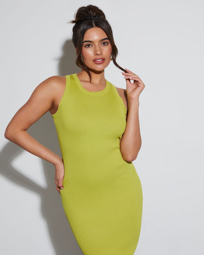 Kate Bisiklet Yaka Bodycon Midi Elbise