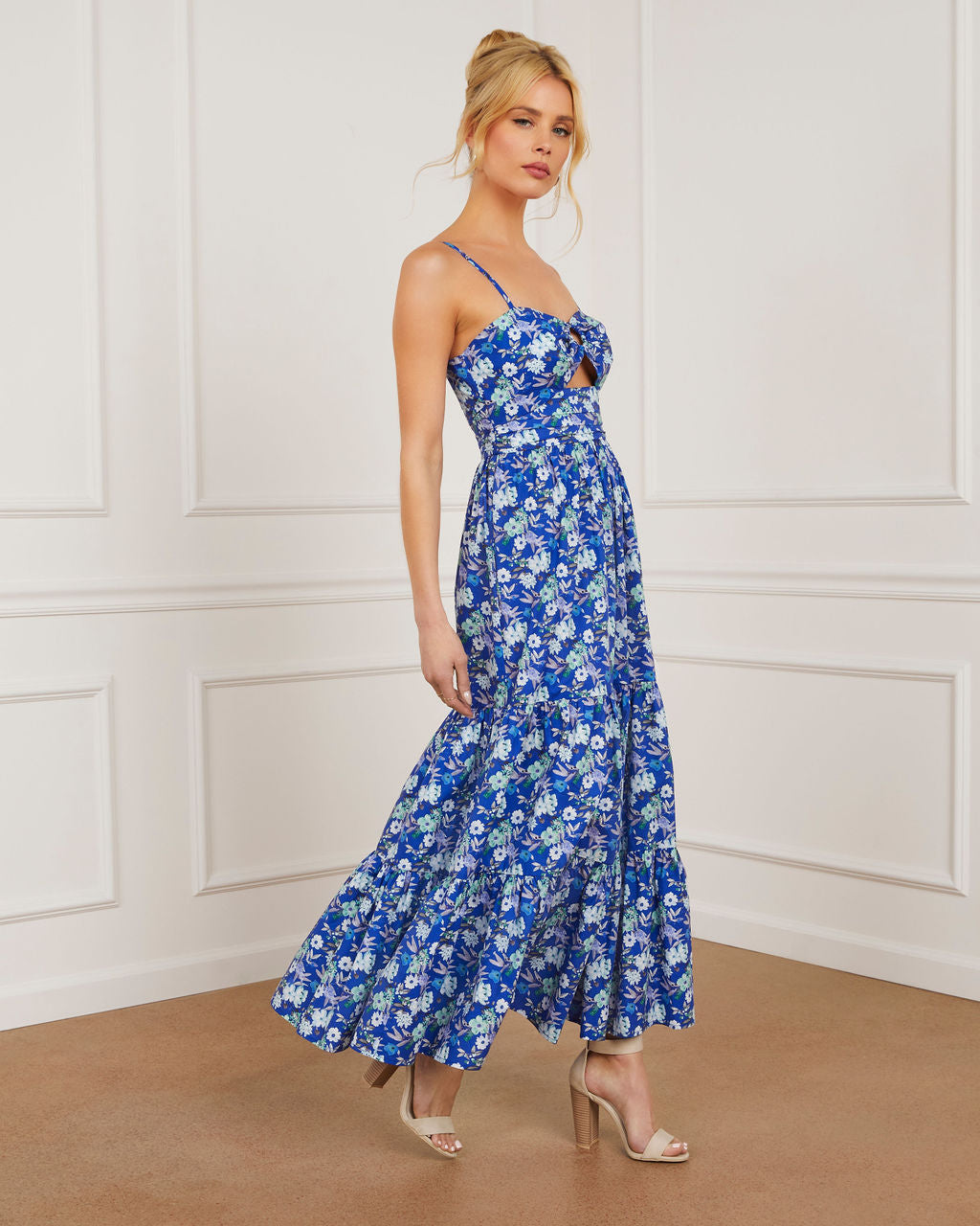 Kacey Sweet Heart Katlı Midi Elbise