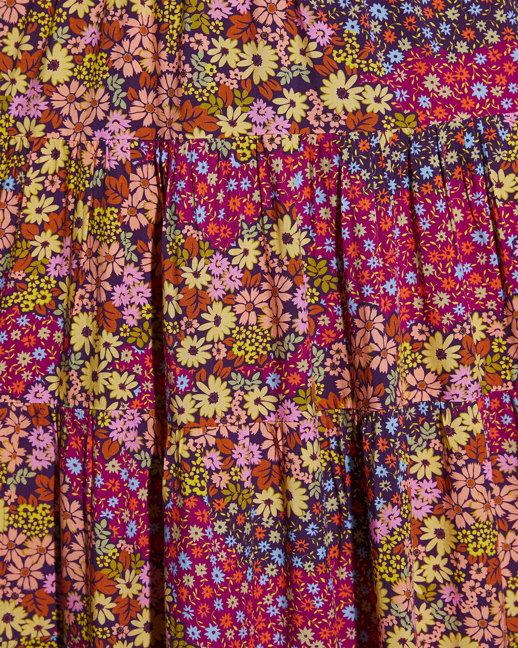 Özgür Ruhlu Ditsy Çiçekli Midi Elbise