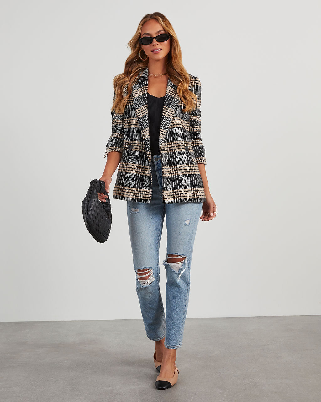 Dionne Plaid Blazer