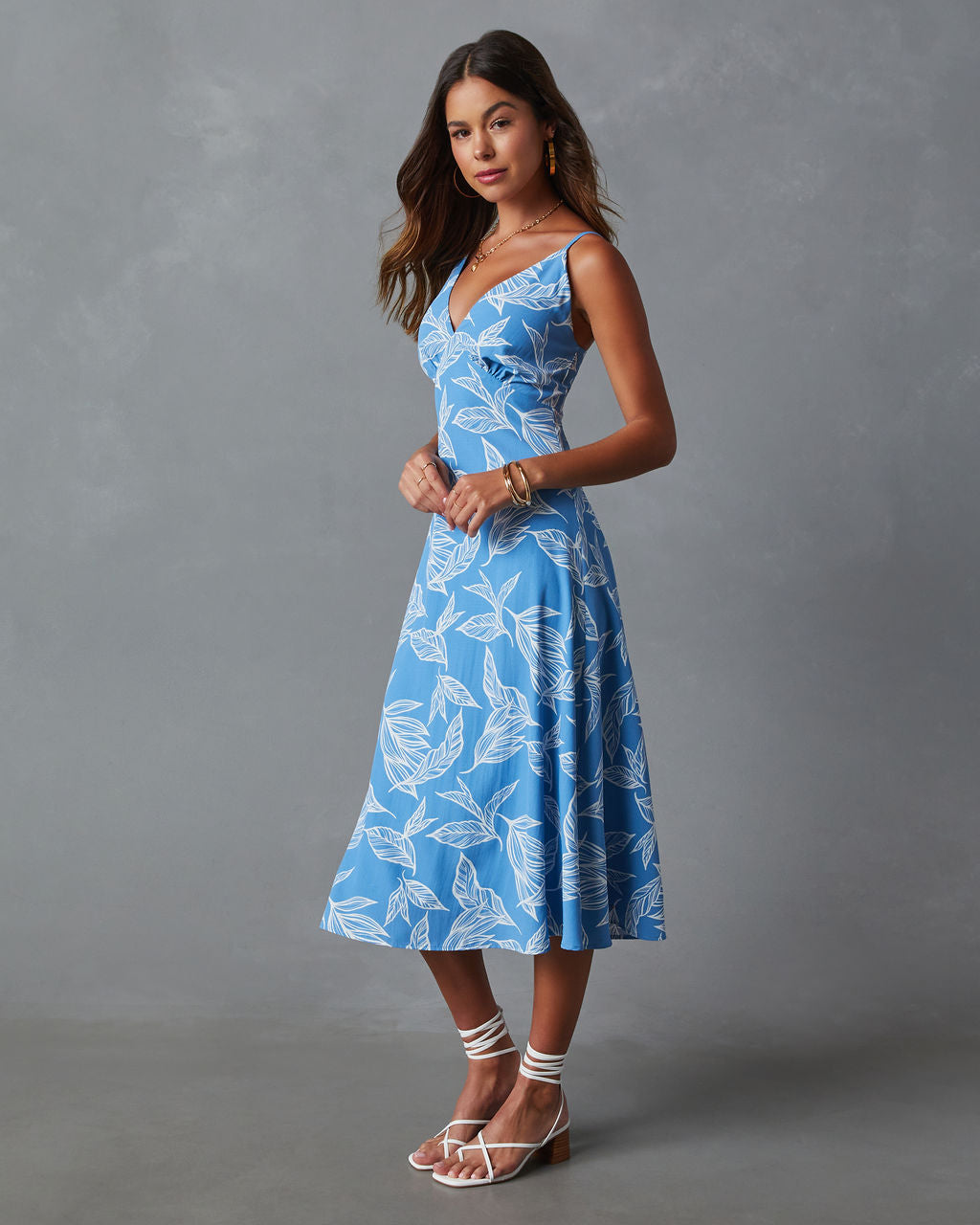 Kit Baskılı Tank Midi Elbise