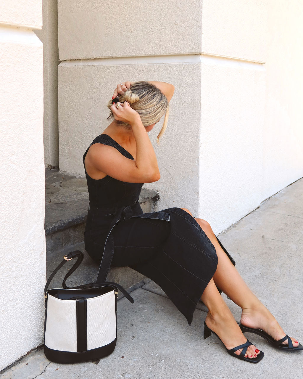 Perfect Fit Tek Omuz Midi Elbise