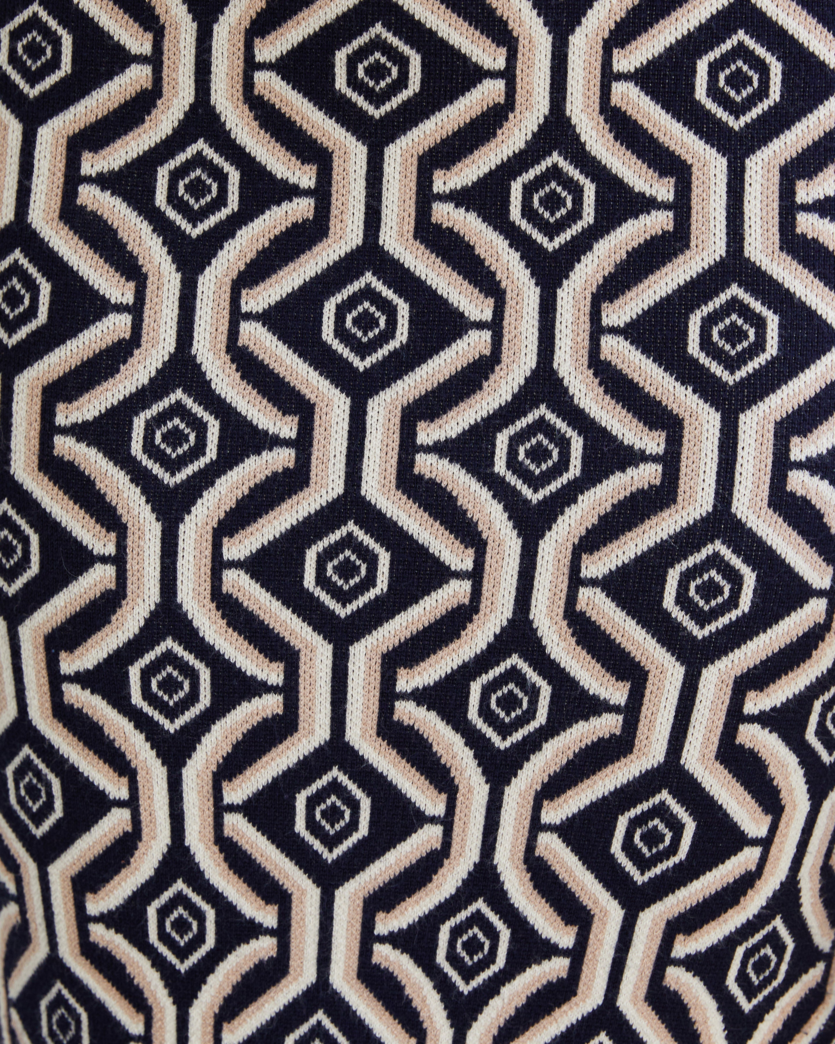 Chantelle Baskılı Örgü Bodycon Elbise