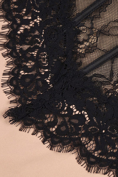 Barbara İşlemeli Dantel Straplez Uzun Elbise