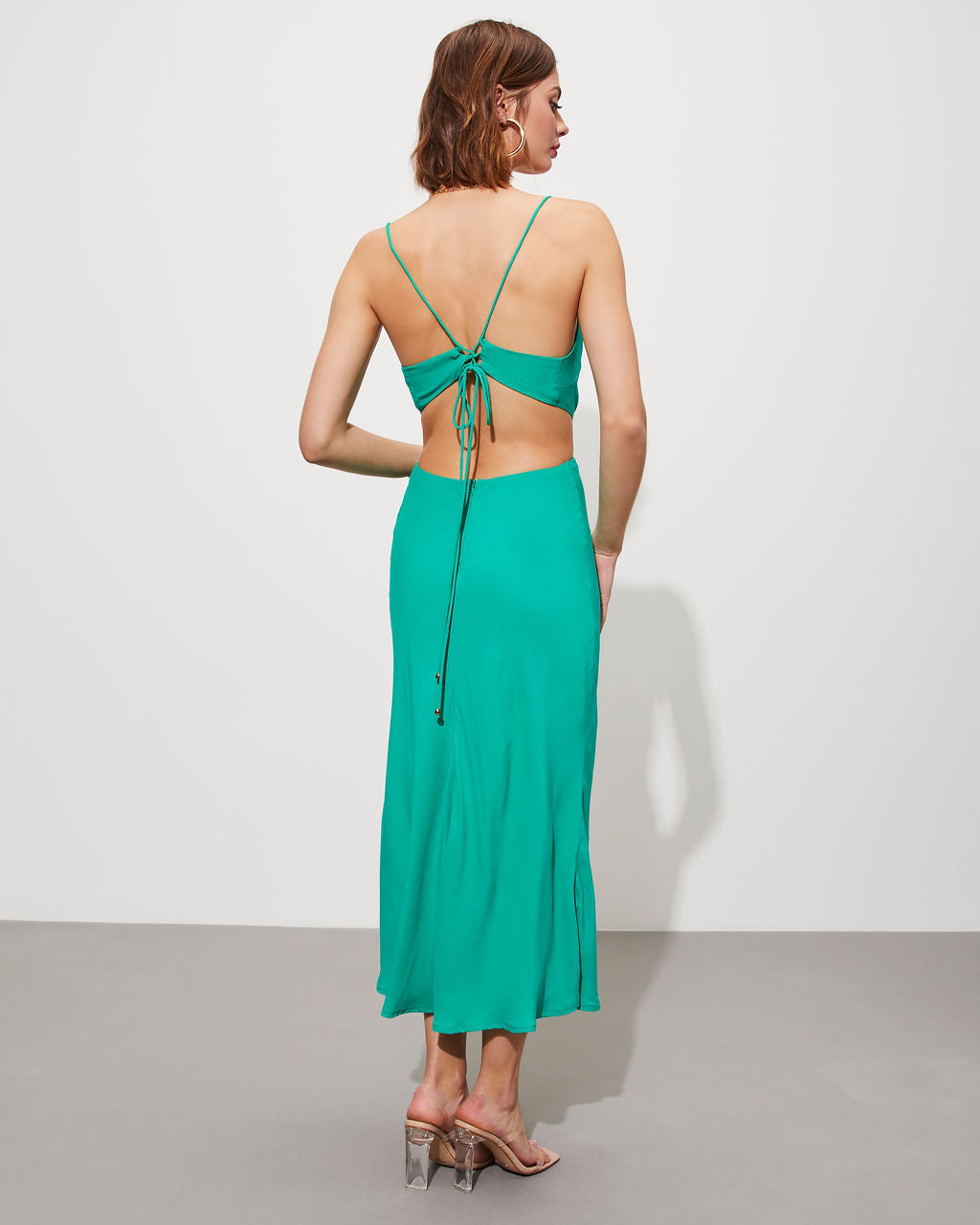 Seraphine Dekolteli Dekolteli Midi Elbise