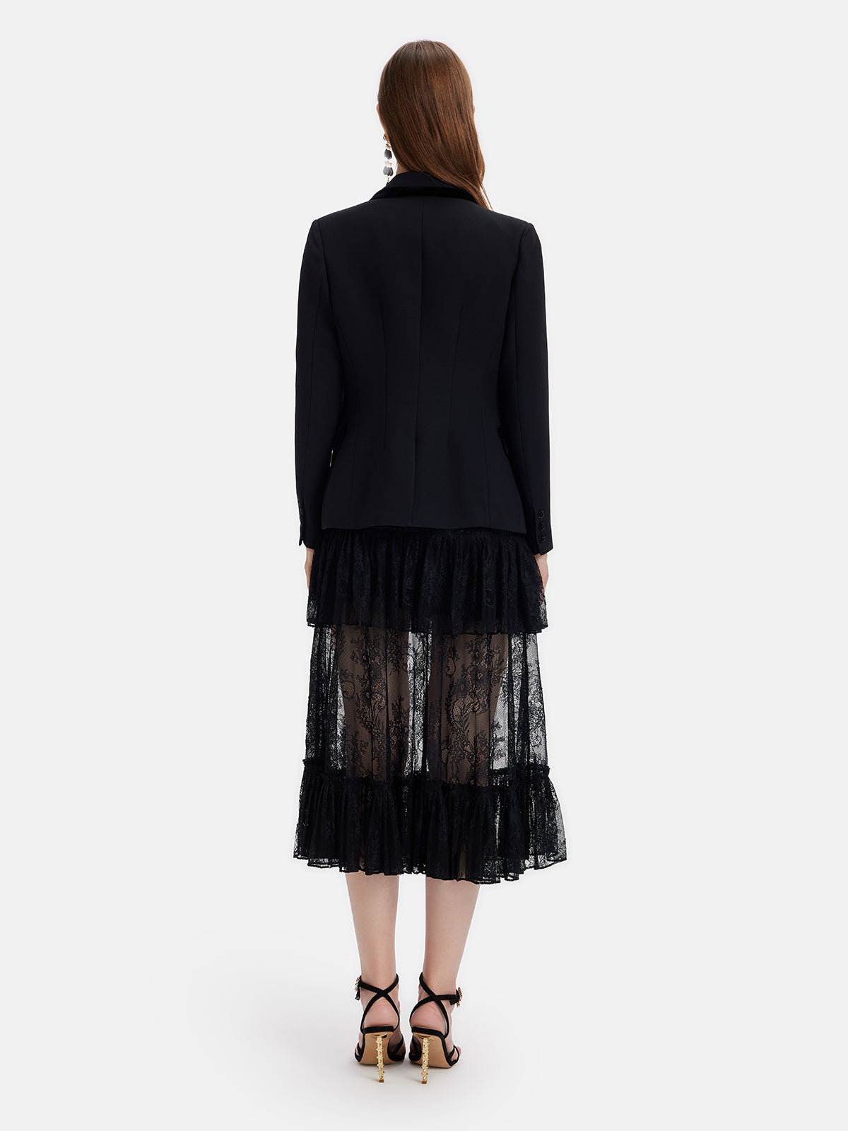 Altın İşlemeli Kruvaze Blazer