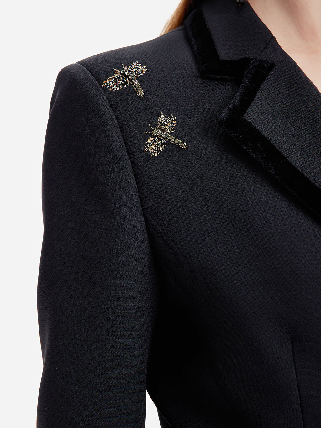 Altın İşlemeli Kruvaze Blazer