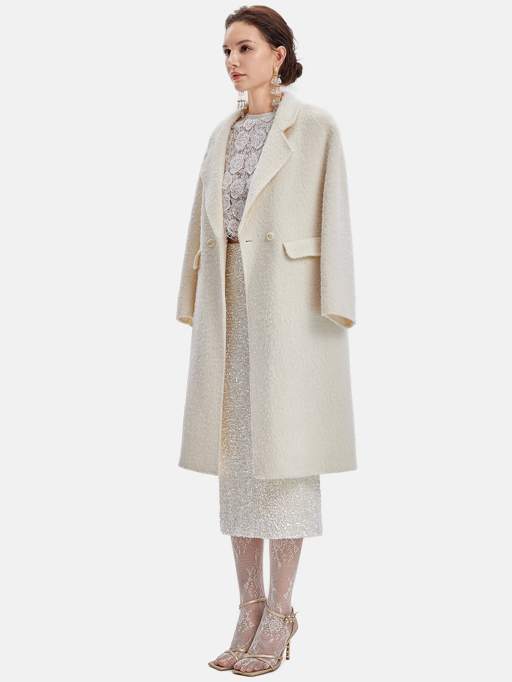 Avustralya Alpaka Yün Yaka Ceket