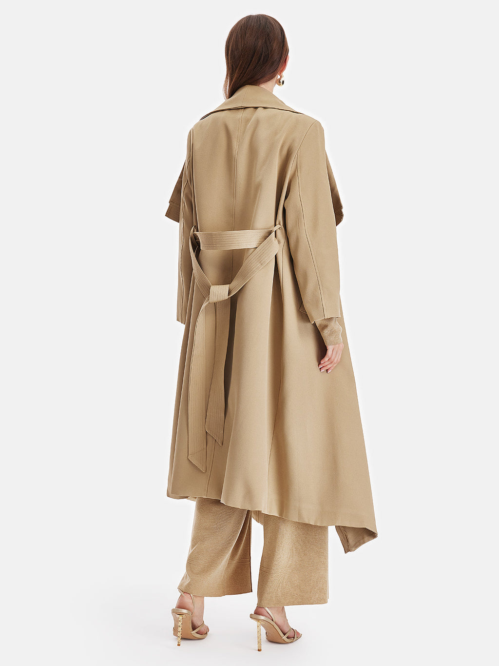 Büyük Beden Yaka Kapitone Trençkot