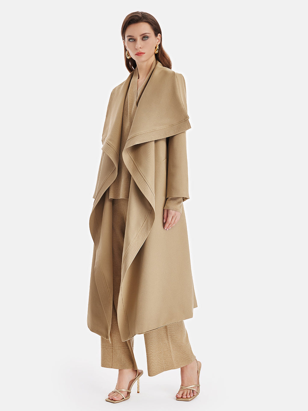 Büyük Beden Yaka Kapitone Trençkot