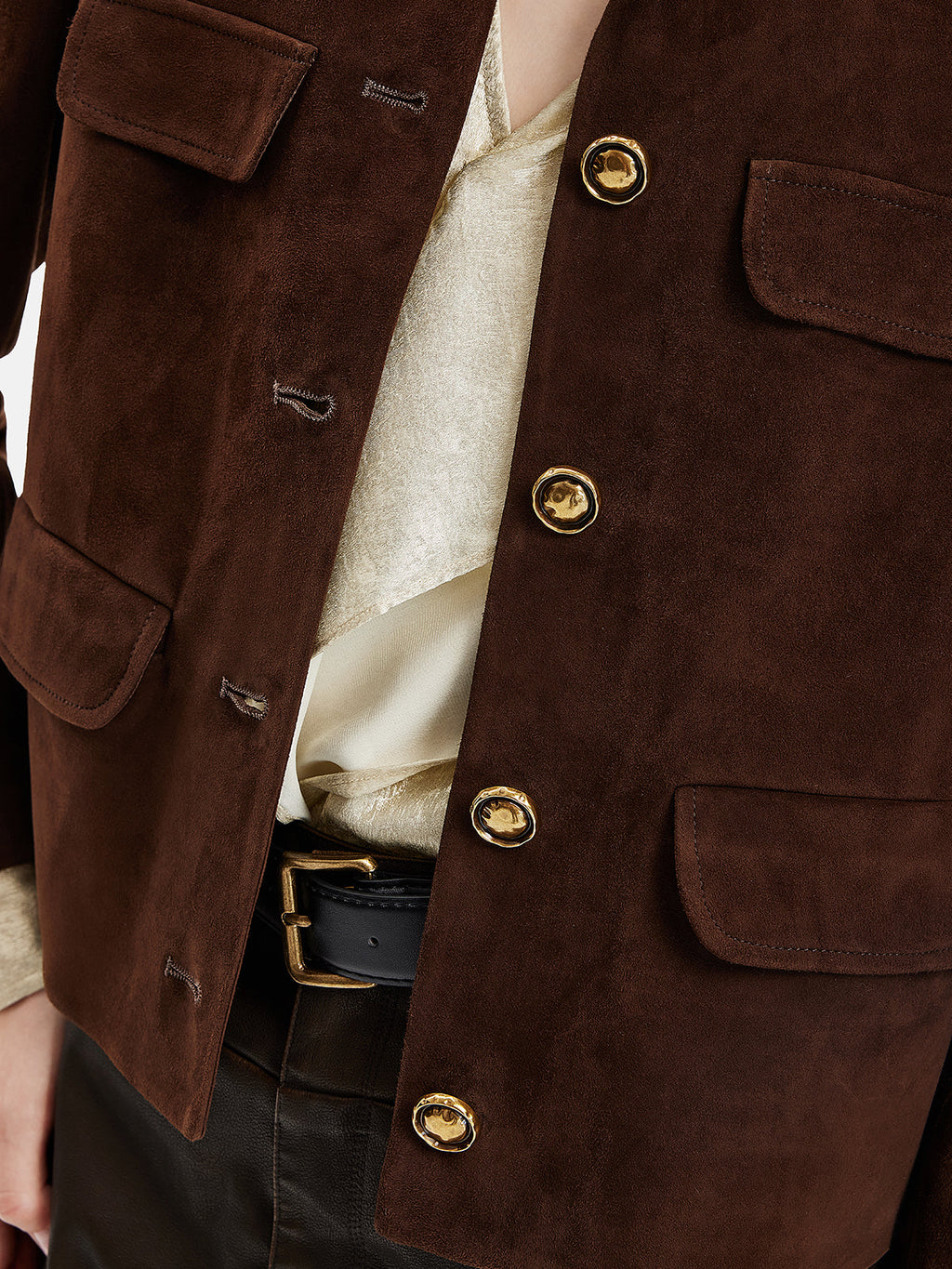 Fransız Kürklü Deri Kısa Ceket