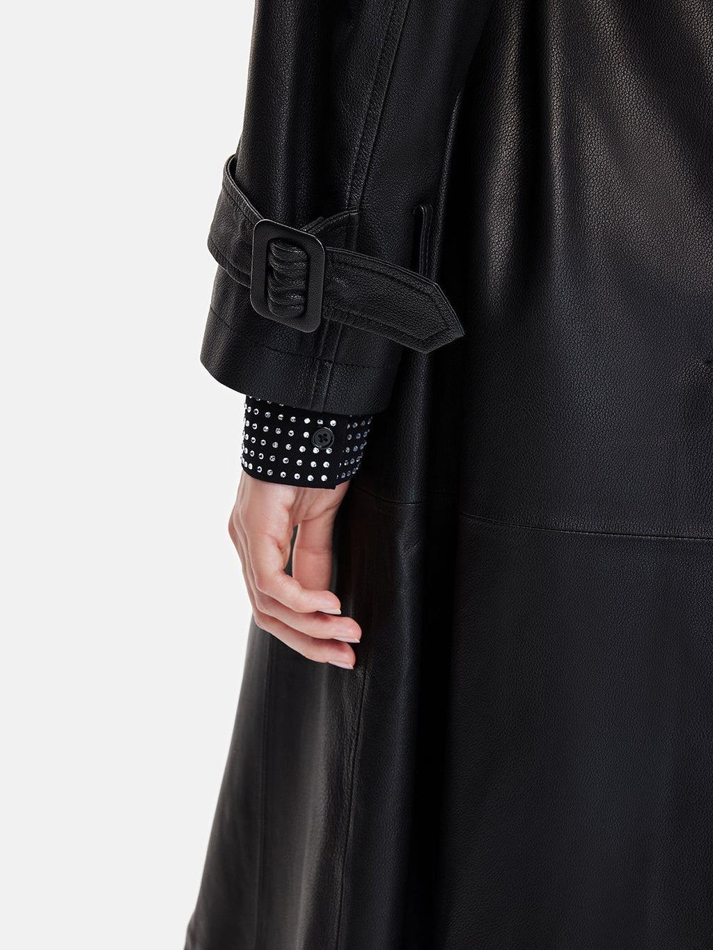 Fransız Deri Raglan Trençkot