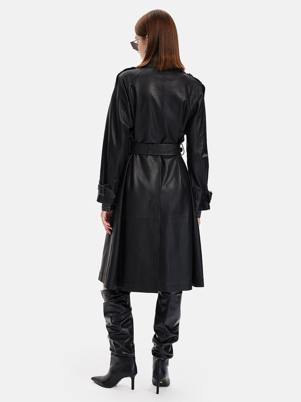 Fransız Deri Raglan Trençkot