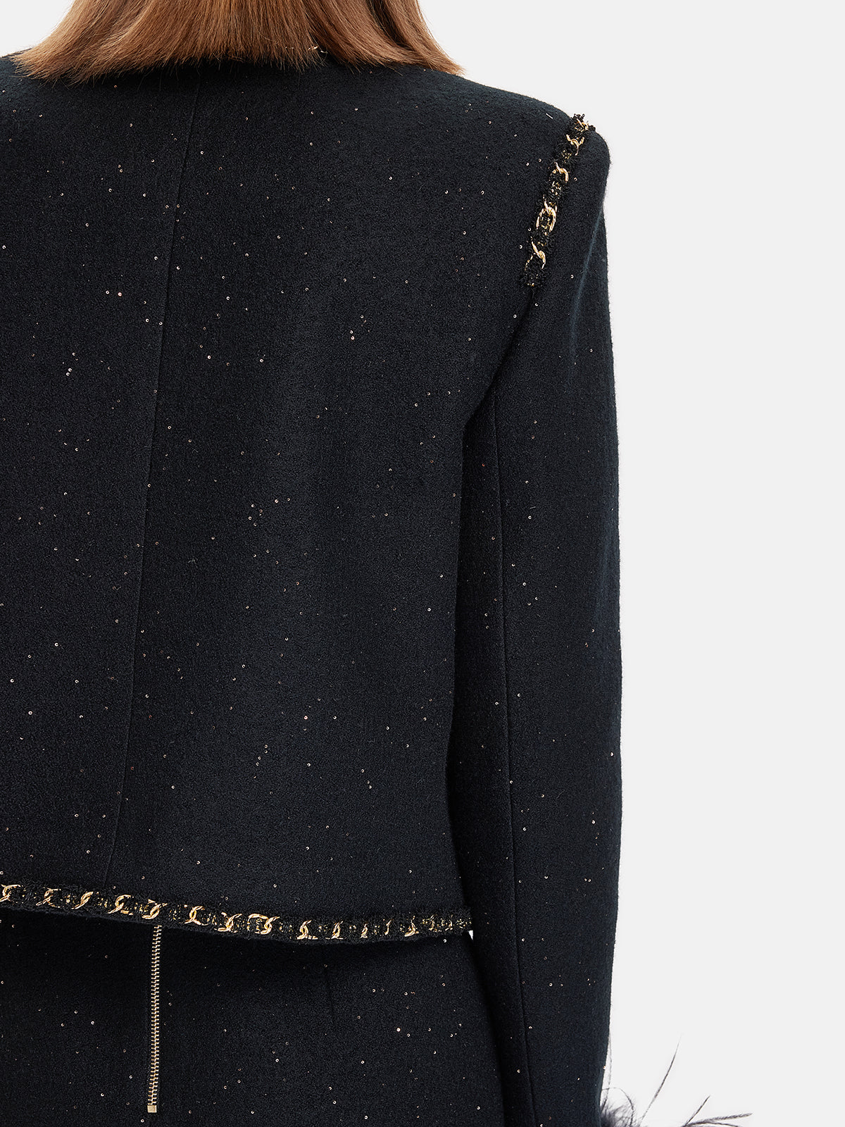 Yün Tüylü Payet Kaban