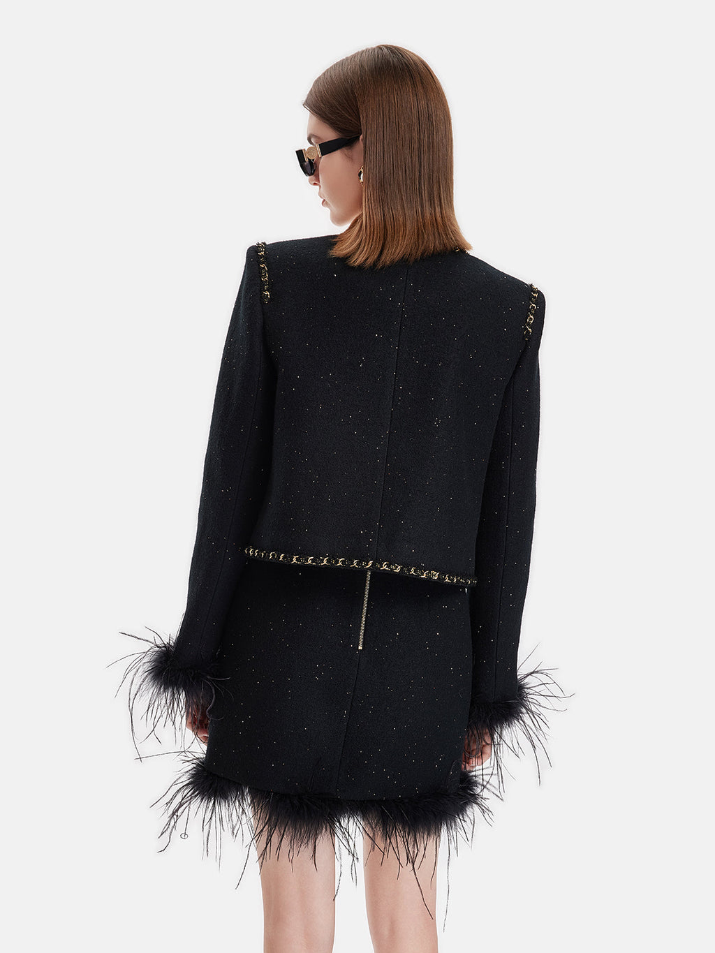 Yün Tüylü Payet Kaban