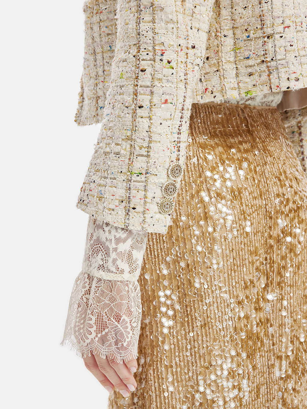 Fransız Altın Tüvit Boncuklu Ceket