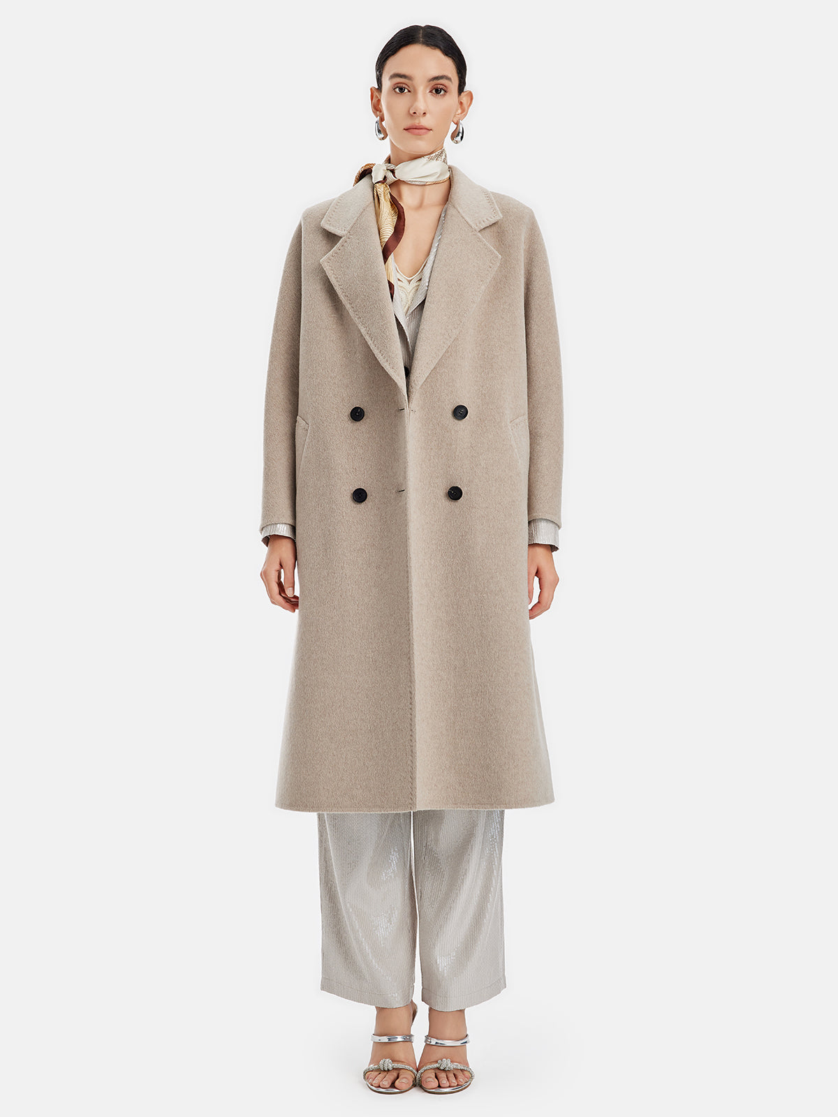 Vintage Şık Kaşmir Karışımlı Kaban