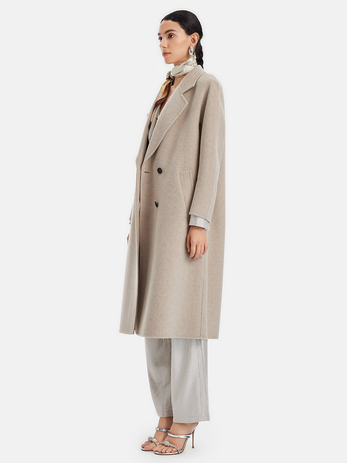 Vintage Şık Kaşmir Karışımlı Kaban