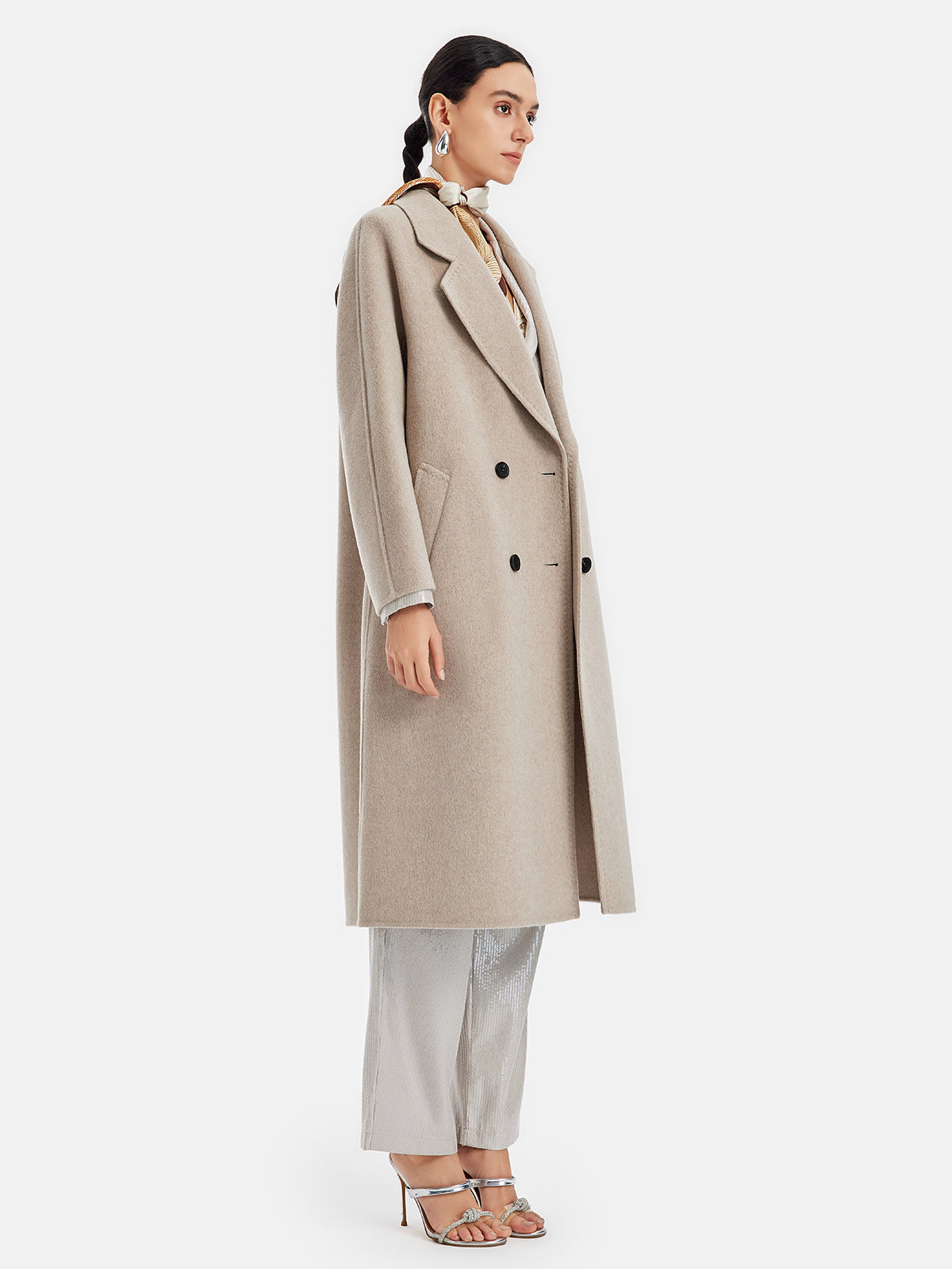 Vintage Şık Kaşmir Karışımlı Kaban