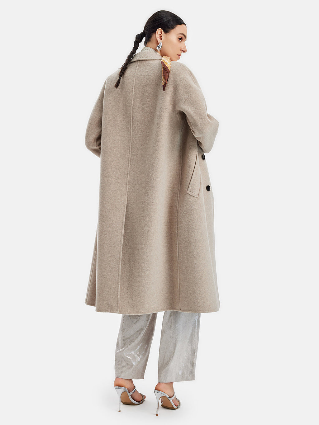 Vintage Şık Kaşmir Karışımlı Kaban