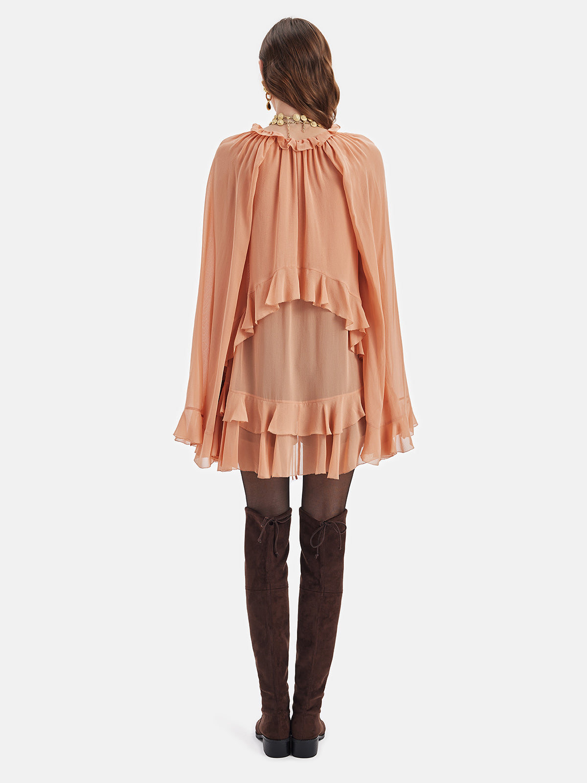 Fransız Fırfırlı Peplum Üst