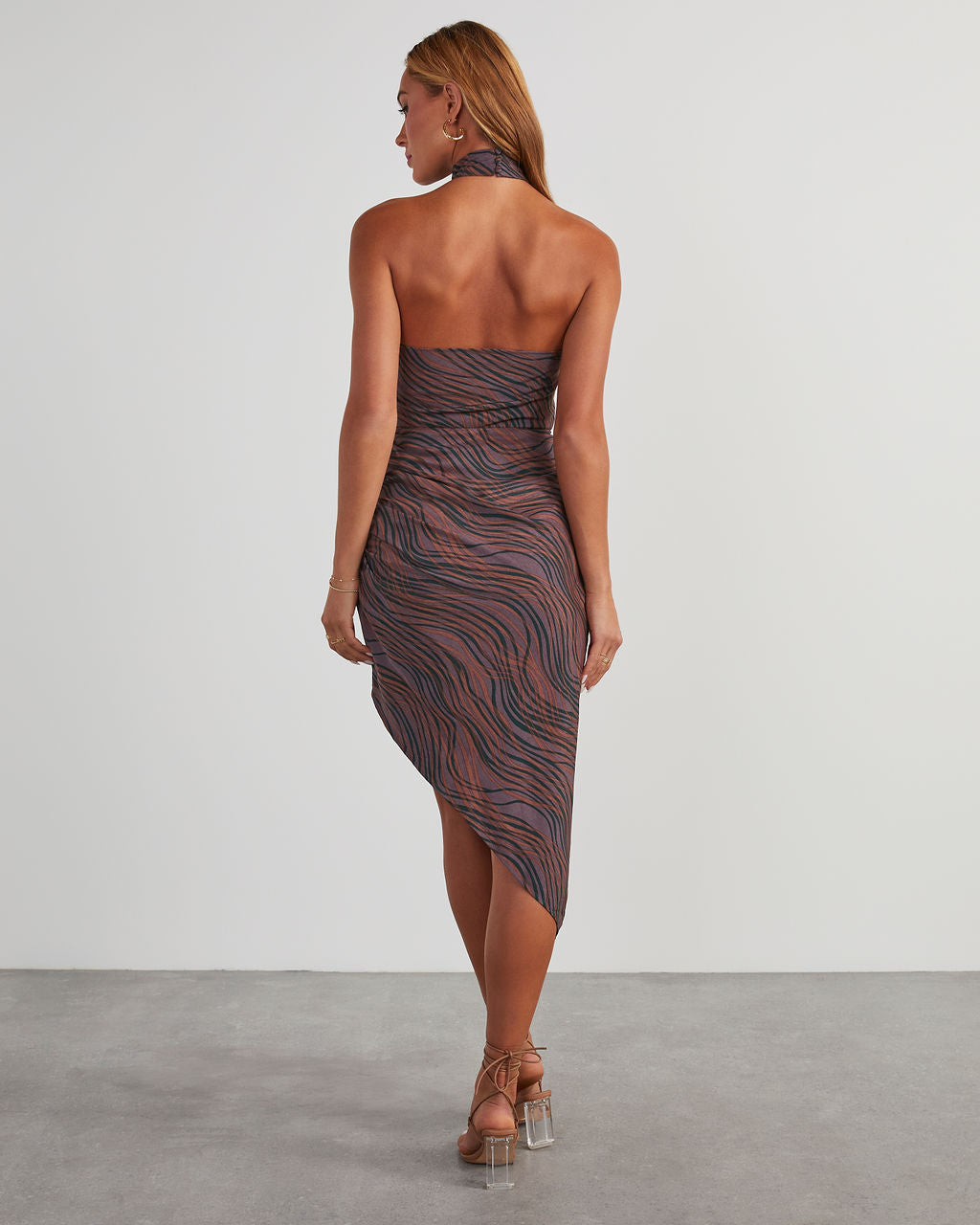 Elmore Balıkçı Yaka Dantelli Midi Elbise