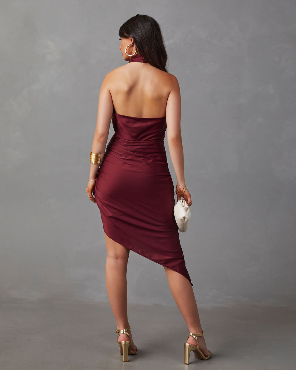 Elmore Balıkçı Yaka Dantelli Midi Elbise