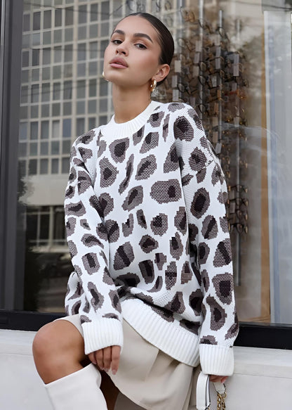Harmony Leopar Desenli Oversize Kazak