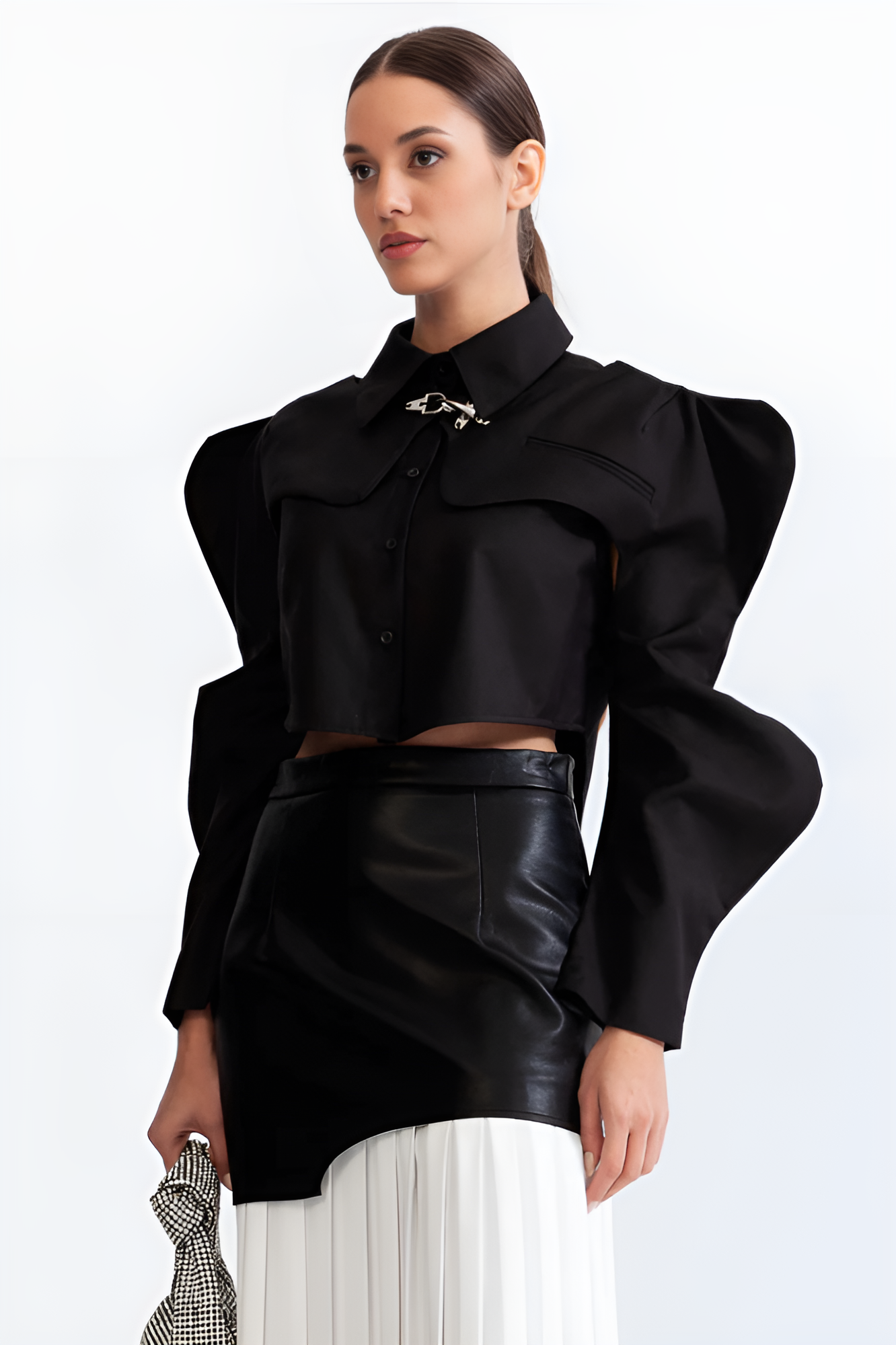 Sarina İki Parça Klips Detay Gömlek