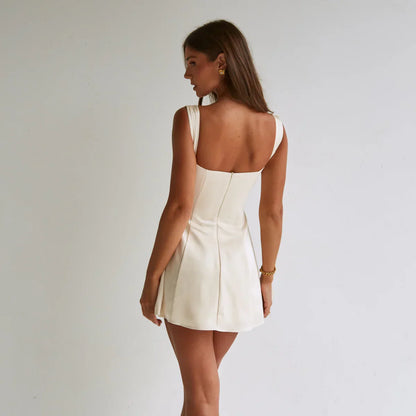Monaco Saten Mini Elbise