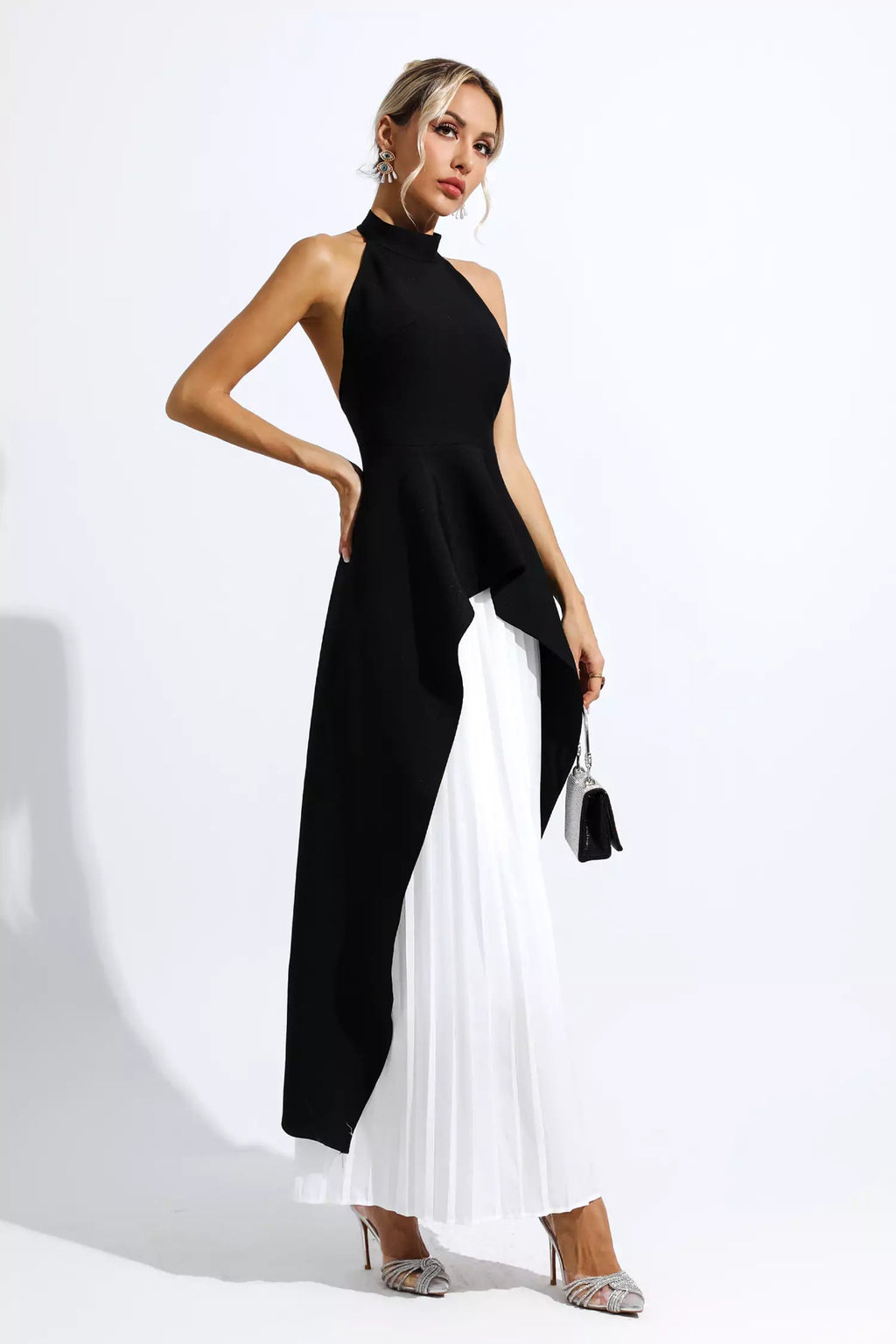 Kamryn Siyah Beyaz Düzensiz Takım