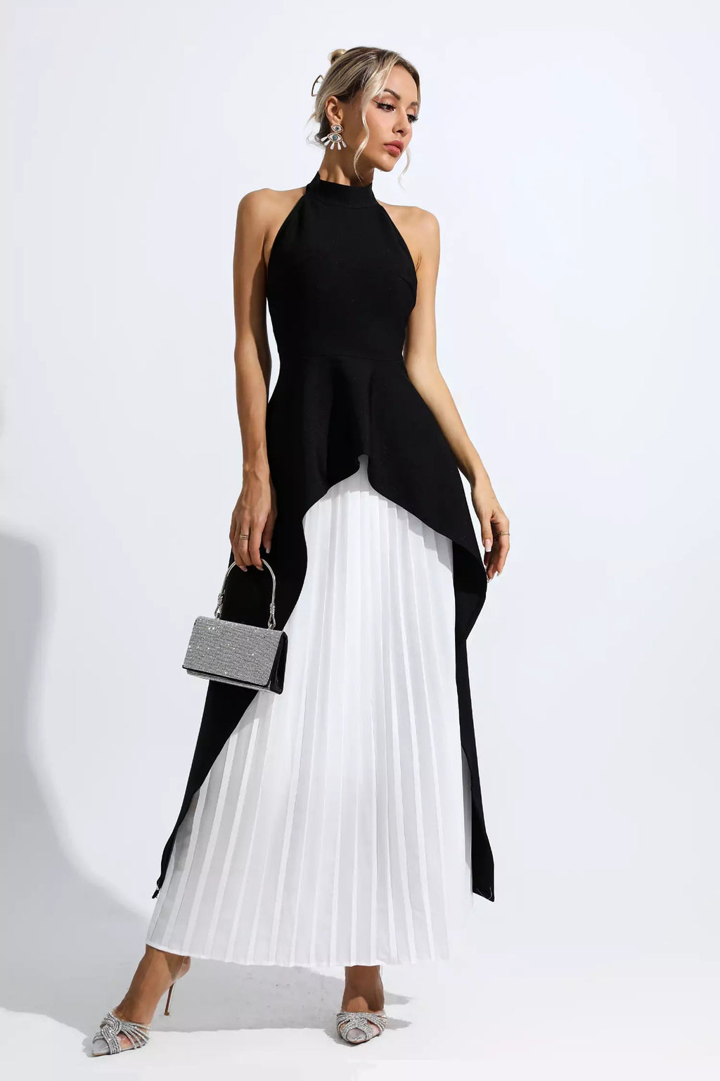 Kamryn Siyah Beyaz Düzensiz Takım