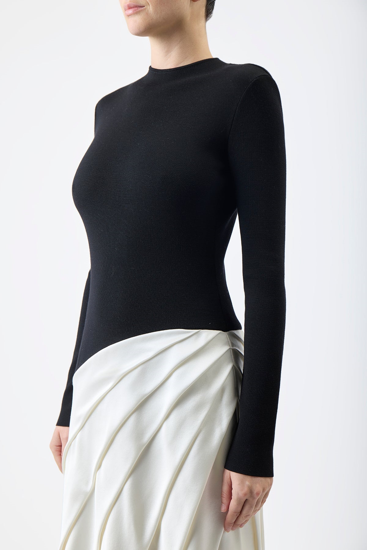 Marjorie Asimetrik Pileli Maxi Elbise