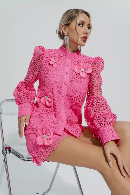 Macy Pembe İçi Boş Çiçek Seti