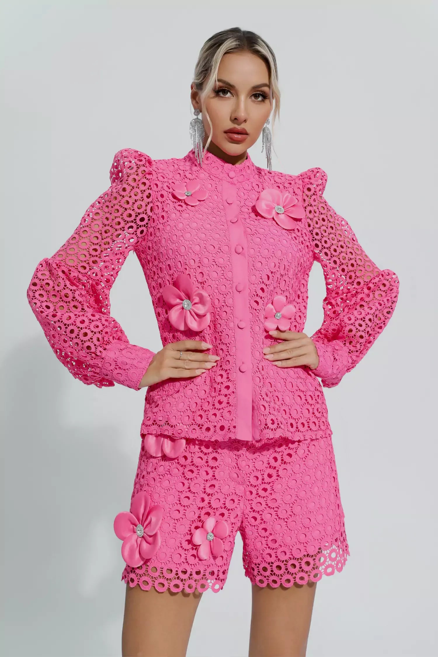 Macy Pembe İçi Boş Çiçek Seti