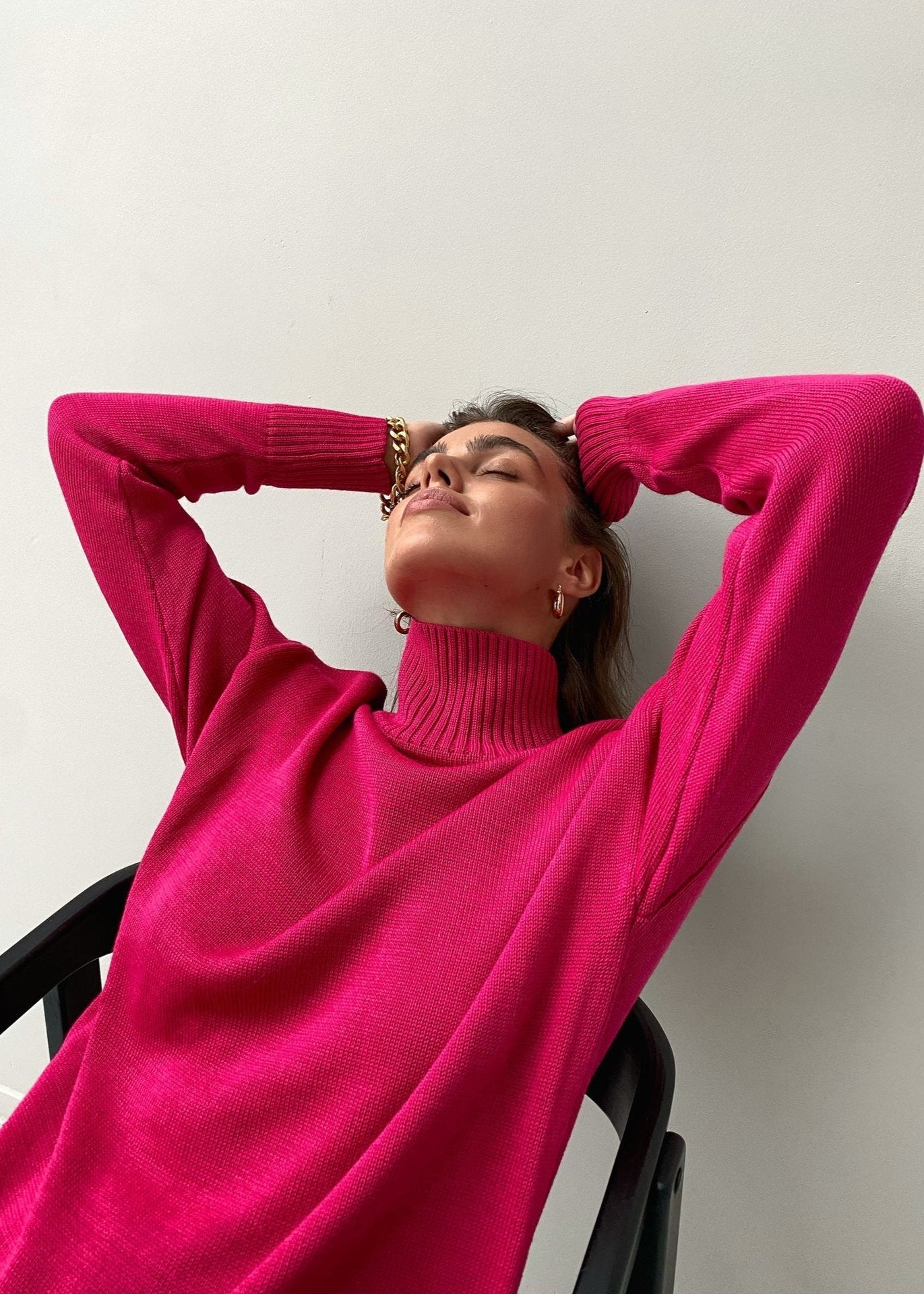 Luxe Nervürlü Balıkçı Yaka Kazak