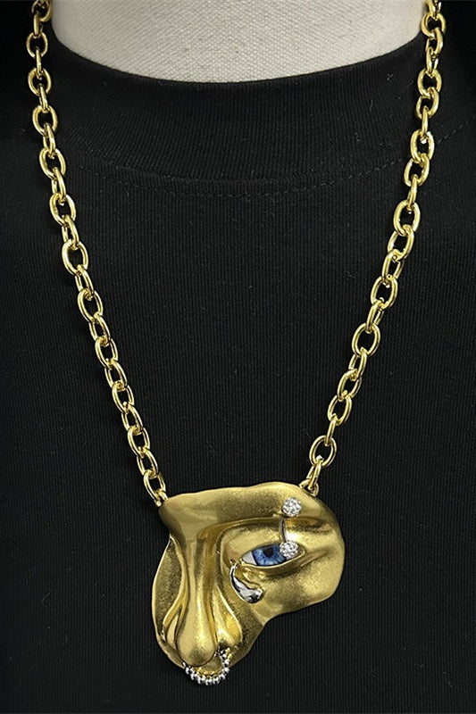 Abartılı Yüz Maskesi Kolye Kolye